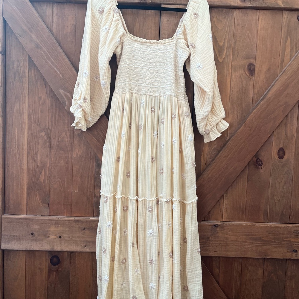 Free People Dahlia Dress in Pearl Island